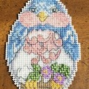 Here is the front side of Jim Shore's Bluebird egg. This is kind of mine and Has1cat's SAL and is also posted in the forum in the "finished not finished" topic. Come on and stitch and egg with us! This was supposed to be my February finish, but here it is for March. Hoping to get the back side done and the two pieces put together for Easter.