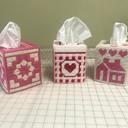 I made these tissue box covers and gave them away at our quilt meeting