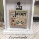 This time I choose to stitch from Prompt #1 something with the word January in it. Hands on Designs A year of Celebrations. Stitched and FFO'd by me